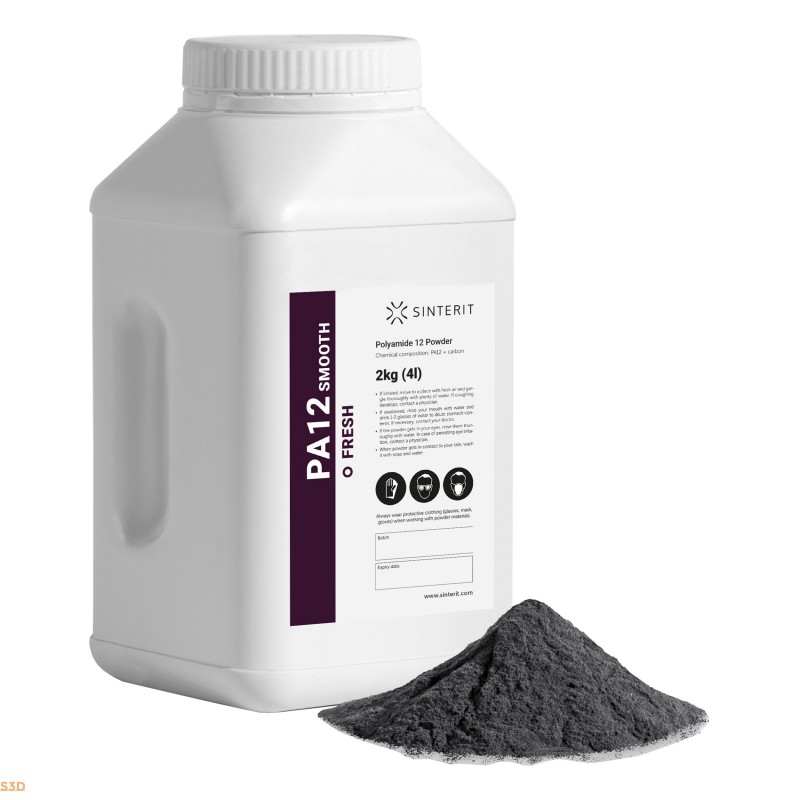Poudre PA12 Smooth Fresh 2kg Gris Sinterit