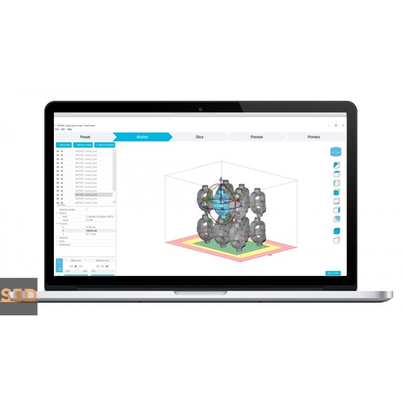 Logiciel Sinterit Studio version Advanced pour Sinterit Lisa Pro
